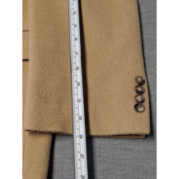 Botany 500 Camel Hair Blazer Mens 48R Long Tan 2 Button Notch Lapel USA - Picture 3 of 11